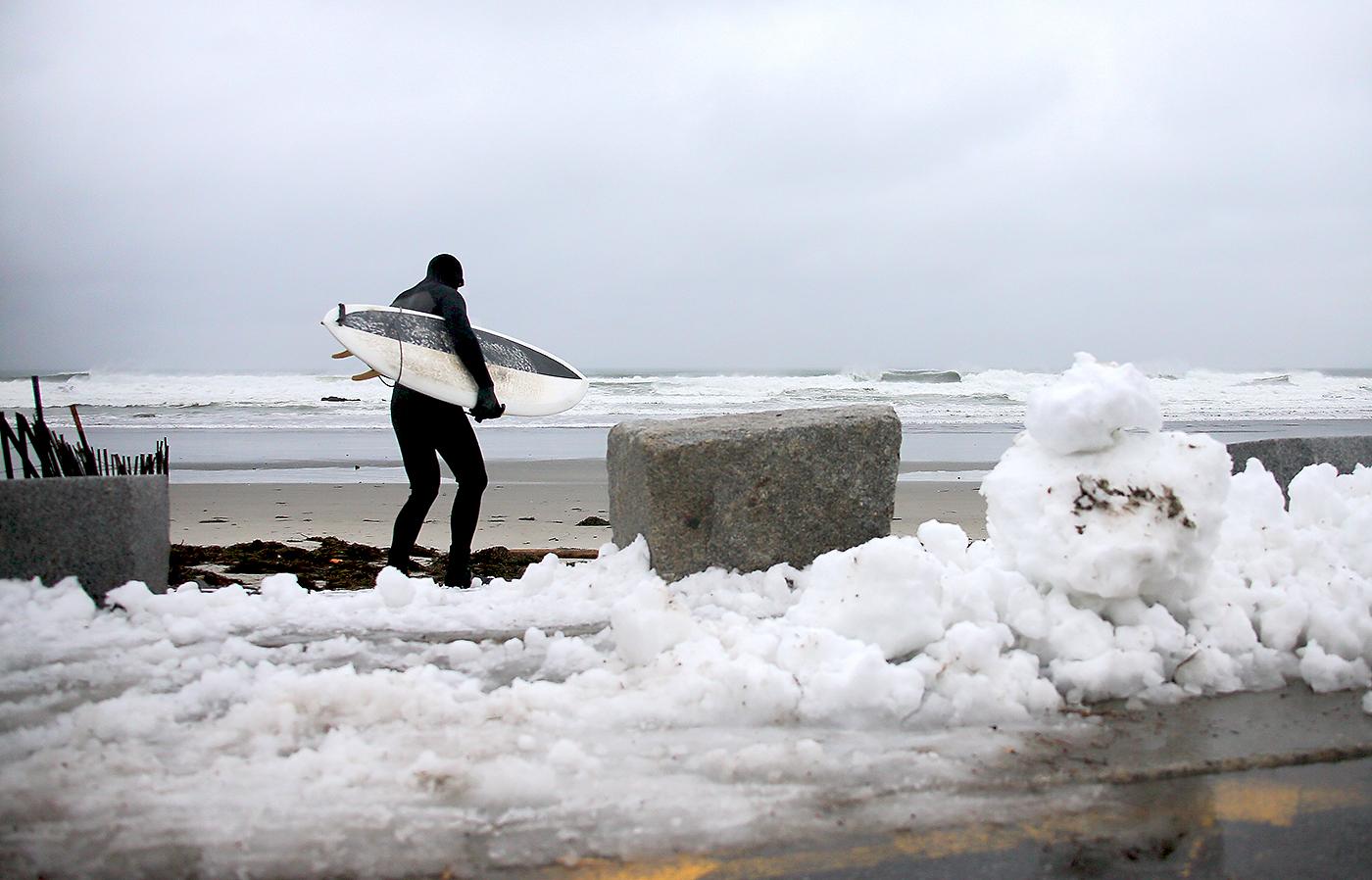                             “Water temps on the Eastern Seaboard get as cold as anywhere we go,” says one surfer