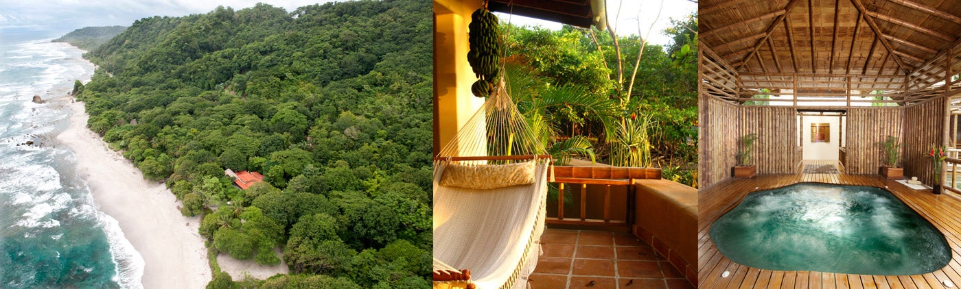 Santa Teresa’s lush foliage surrounds Florblanca Resort, where guests can lounge in a hammock, or relax in the spa’s giant Jacuzzi