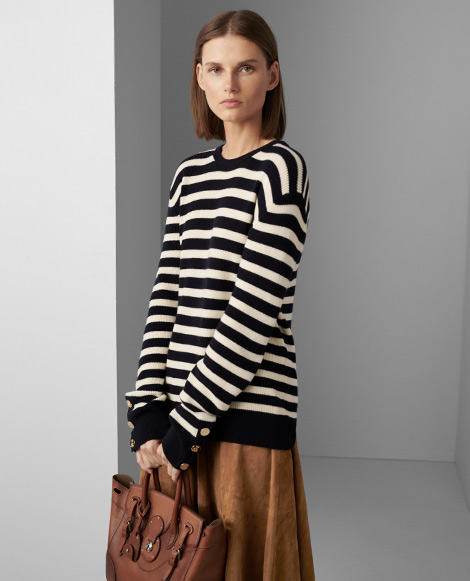 Stripe Cotton-Cashmere Sweater