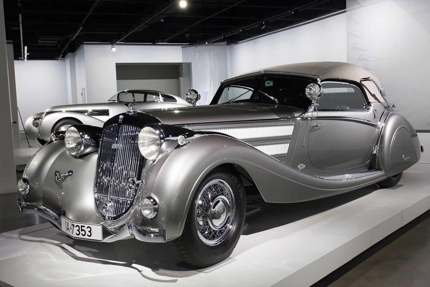 1937 Horch 853 Sport Cabriolet: This model is currently highlighted in the Petersen’s “Precious Metals” exhibition