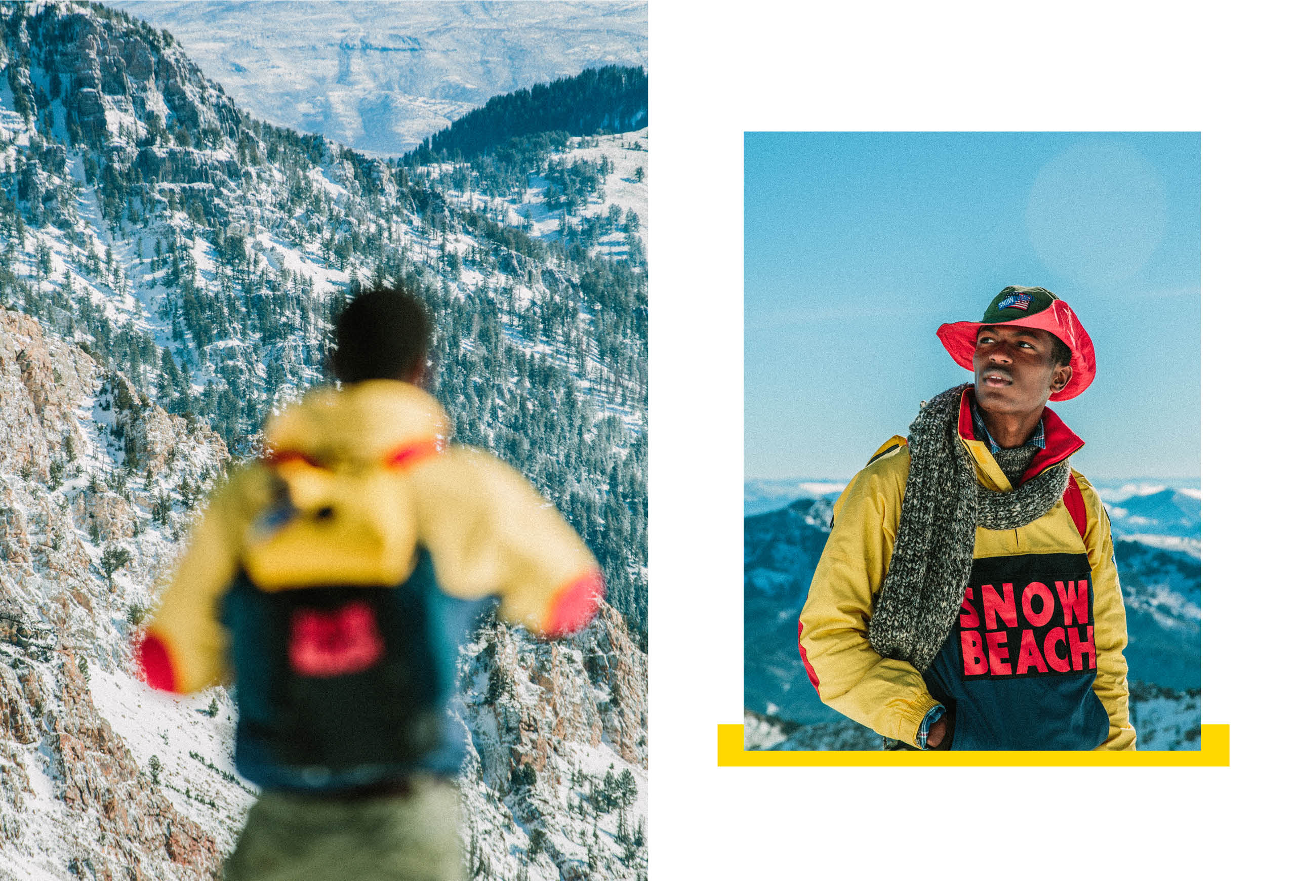 The 2018 Snow Beach campaign, featuring the Color and Black & White collections