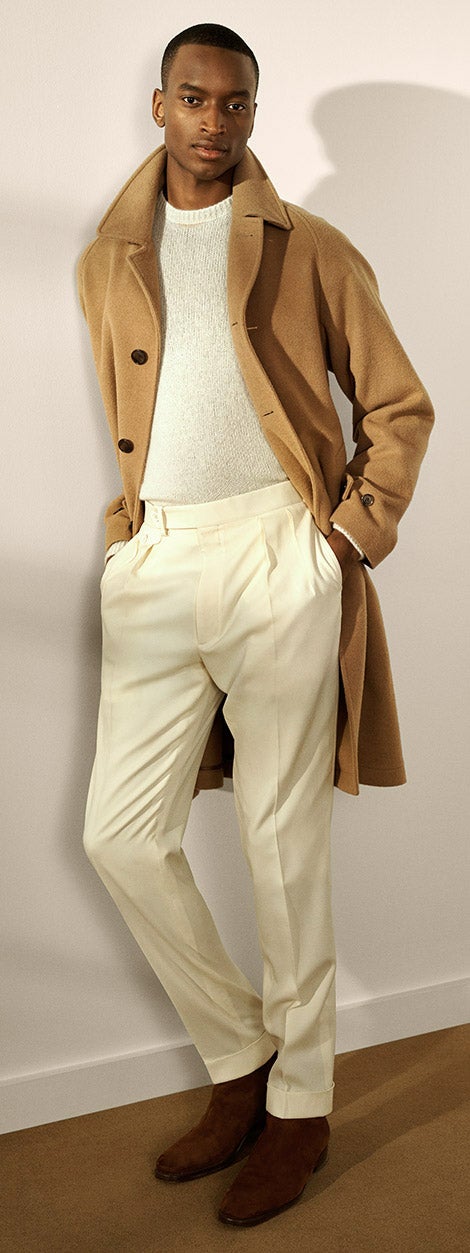 Camel-Hair Balmacaan Topcoat