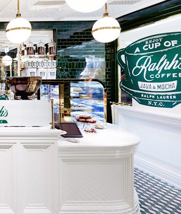 Interior of Ralph's Coffee Hong Kong location