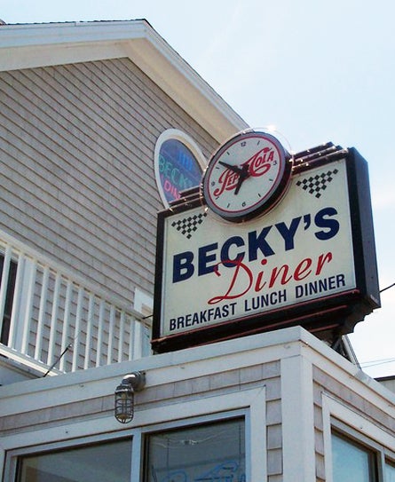 Mingle with locals at Becky’s Diner, a no-frills favorite famous for its greasy-spoon fare