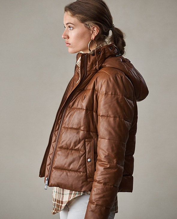 Belmont Leather Down Jacket
