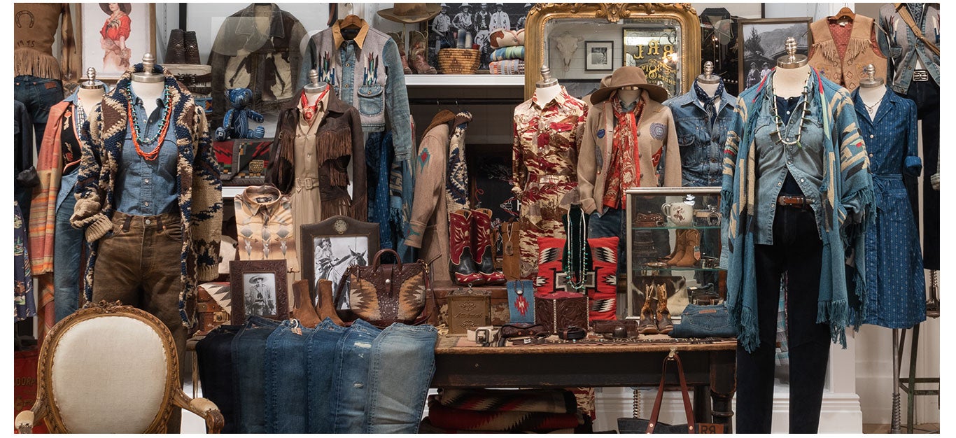 Photograph of Double RL women's showroom