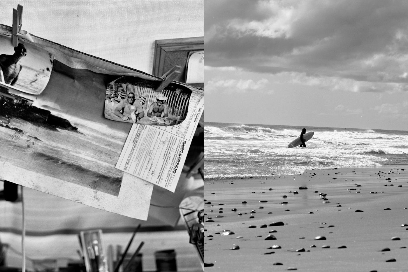 <span>Montauk has always been a town embedded with surf culture. Here’s an old snapshot inside a friend’s shaping room.</span>