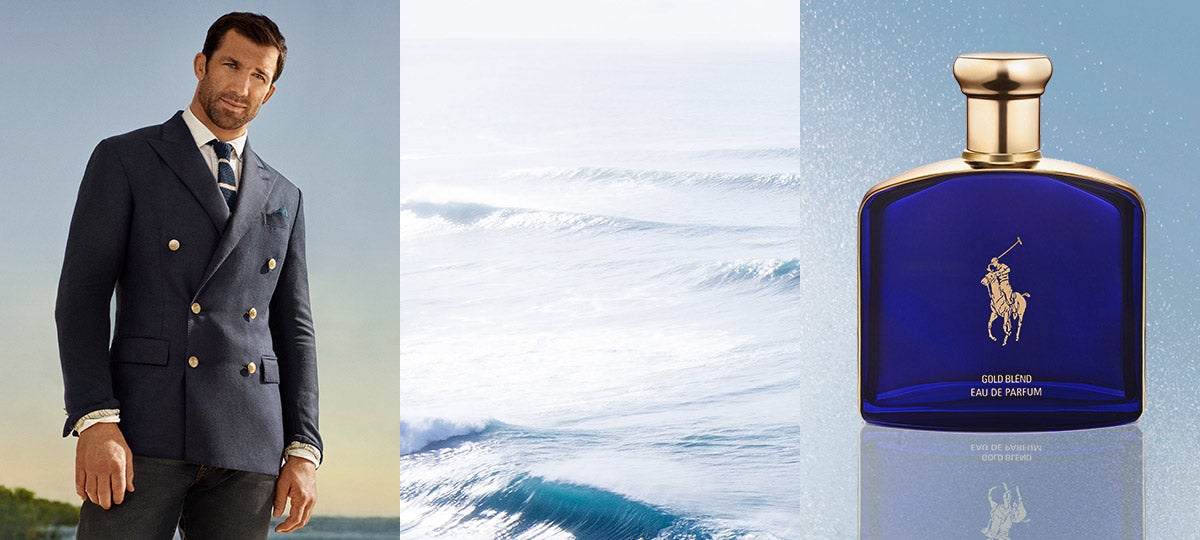 Polo Blue Gold Blend fragrance & Luke Rockhold by ocean