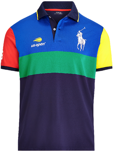 Color-blocked US Open ballperson Polo shirt in primary hues