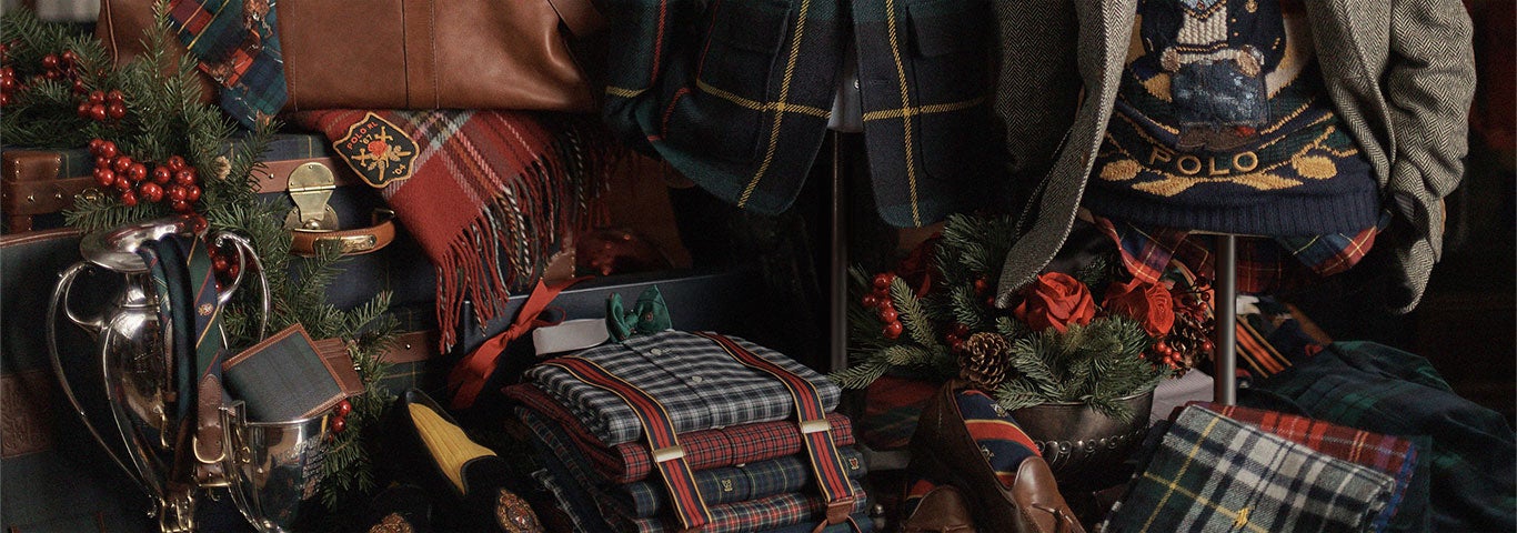 Display of tartan Polo apparel & accessories