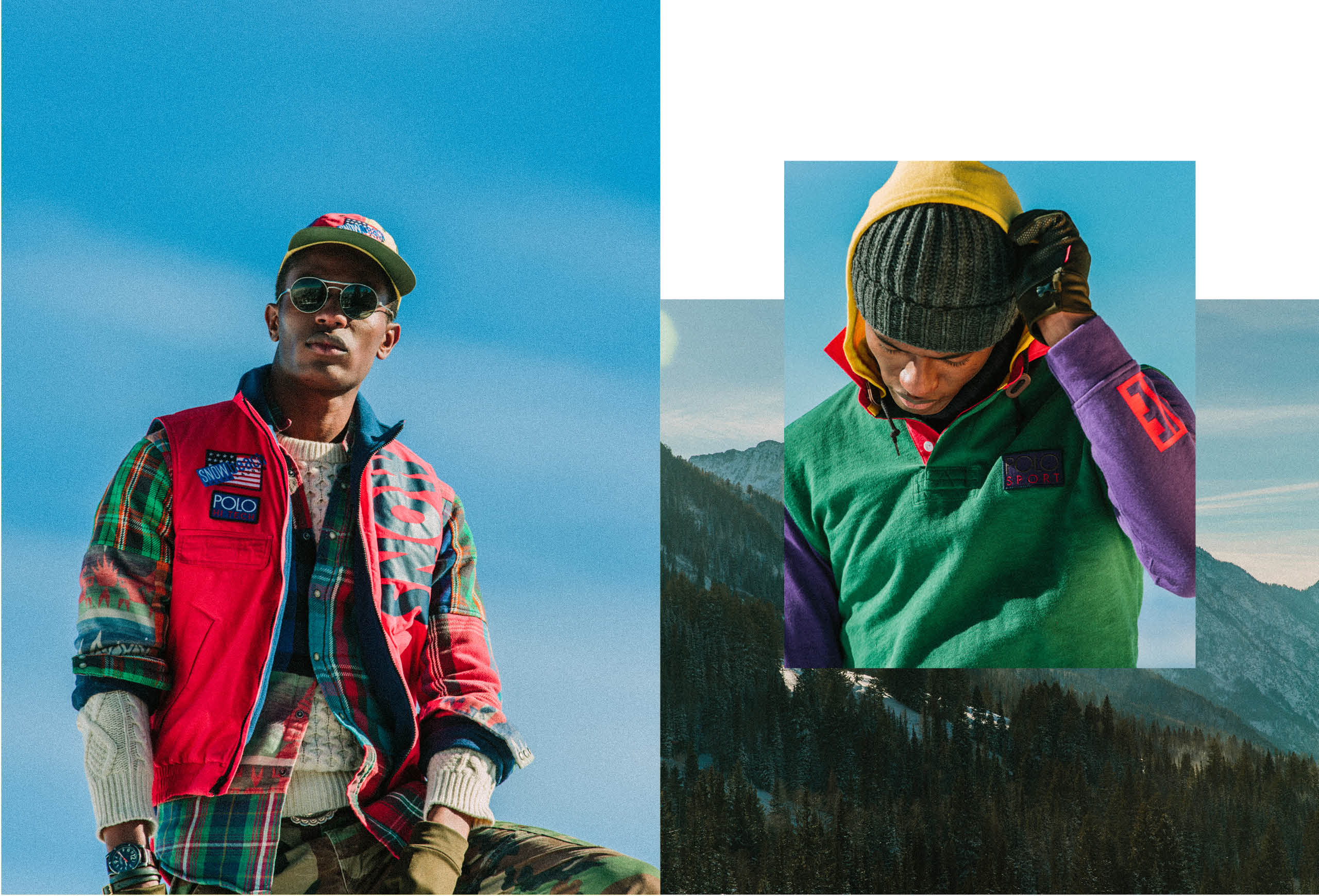The 2018 Snow Beach campaign, featuring the Color and Black & White collections