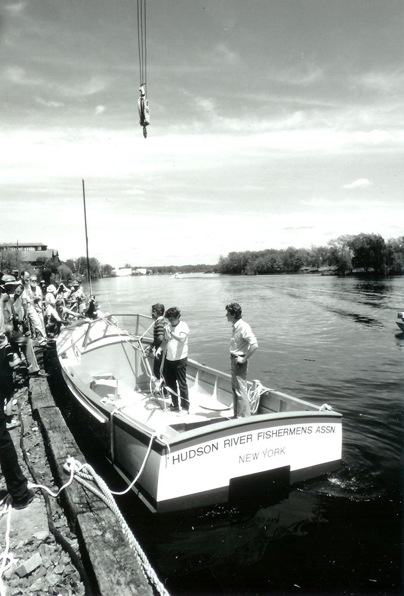 Riverkeeper's first patrol boat, which was built in 1983