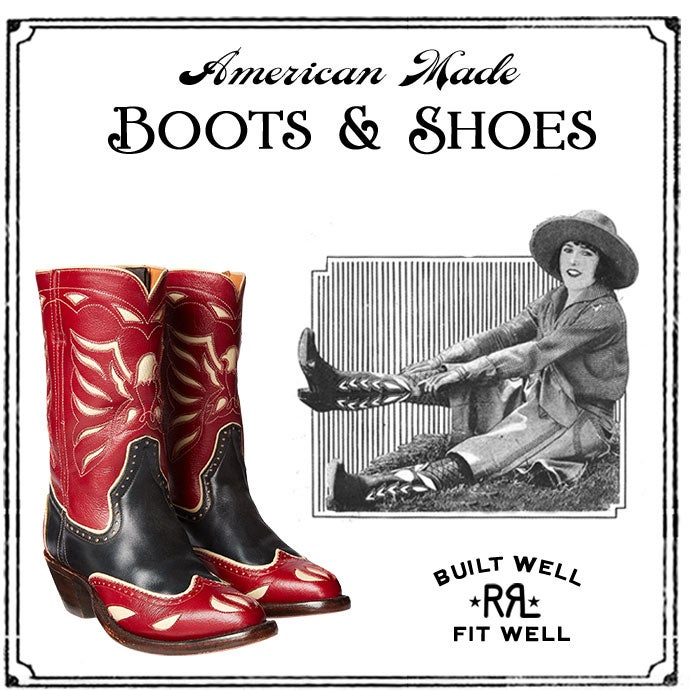 Red & black leather cowboy boots with contrast Southwestern motif