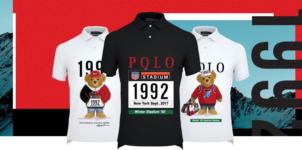 Polo shirts with custom Winter Stadium graphics