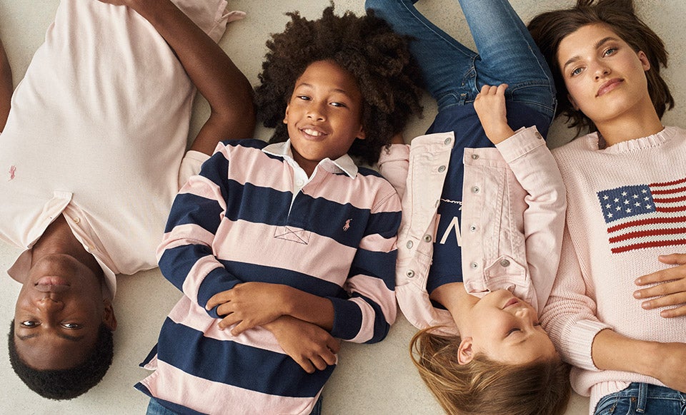 Kids and adults wearing Pink Pony apparel, from sweaters to Polo shirts. In the United States, through The Polo Ralph Lauren ...