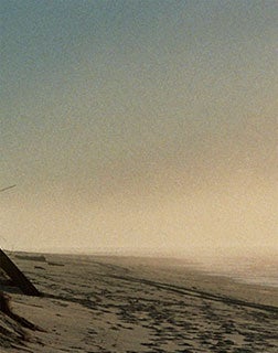 Photograph of beach at dusk
