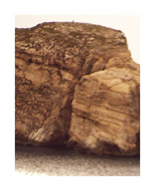 Closeup of rock in desert