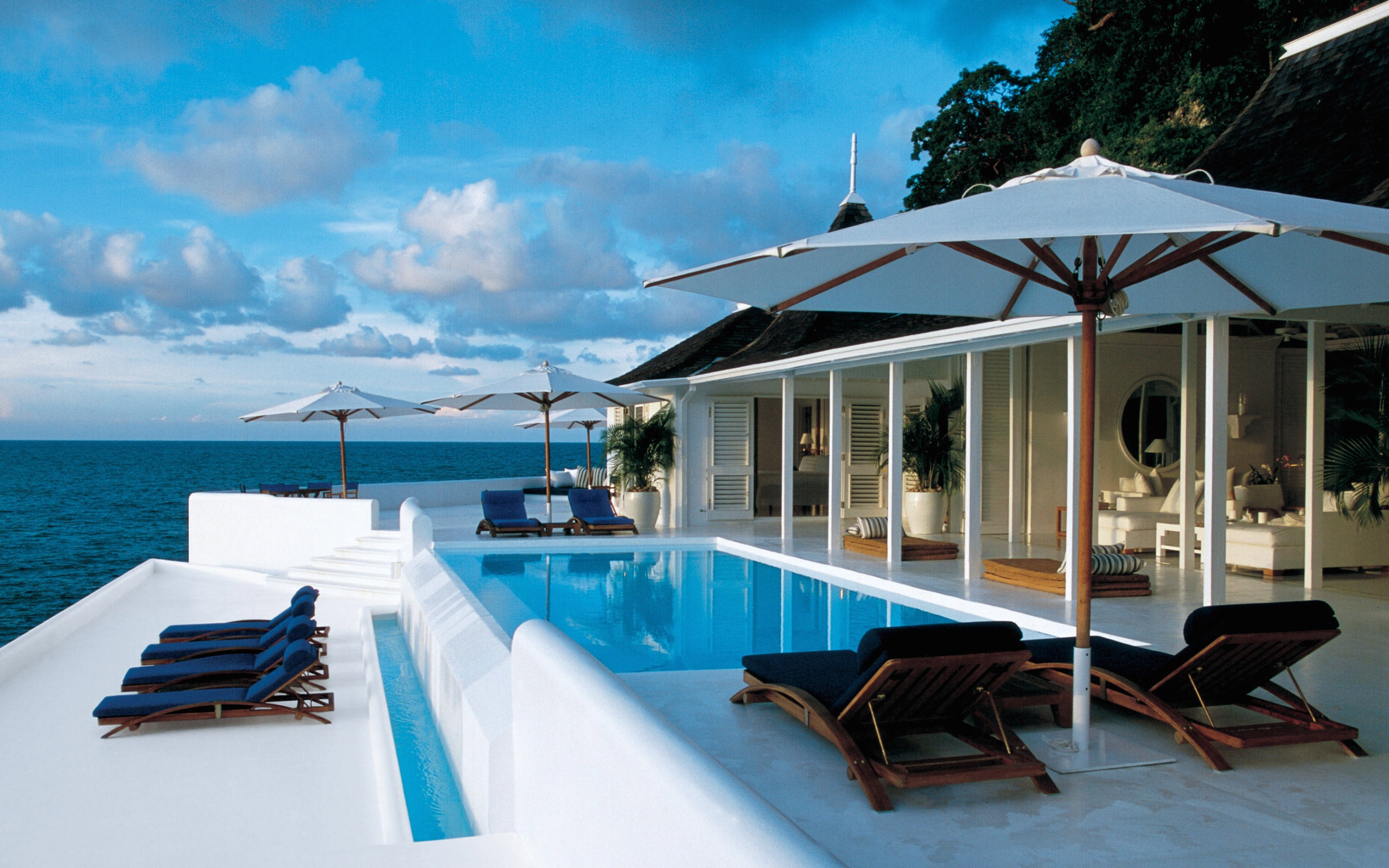The view from White Orchid, Ralph Lauren’s oceanside cottage in Round Hill, Jamaica