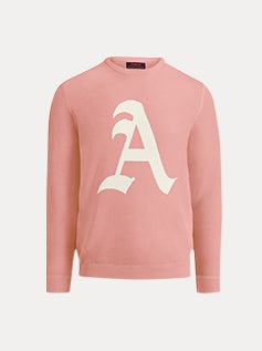 pink initial crewneck