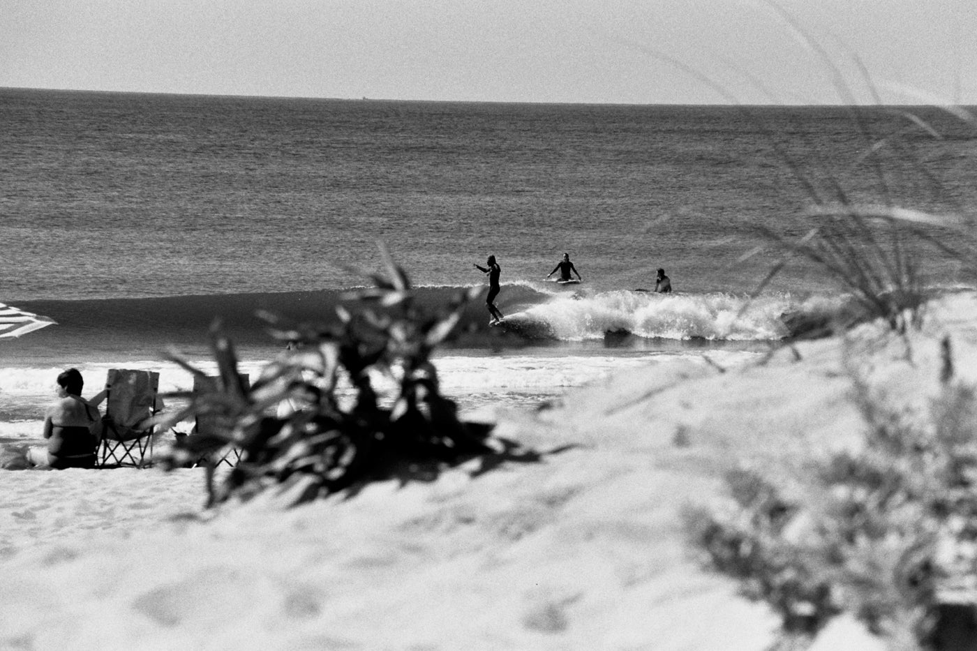 A <span>buddy of mine hanging 10 over a hidden sandbar along The Stretch</span>