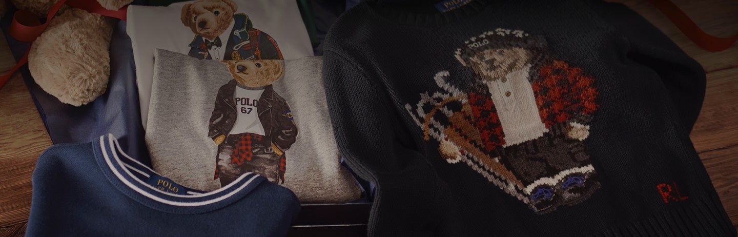 Close-up of Polo Bear motifs