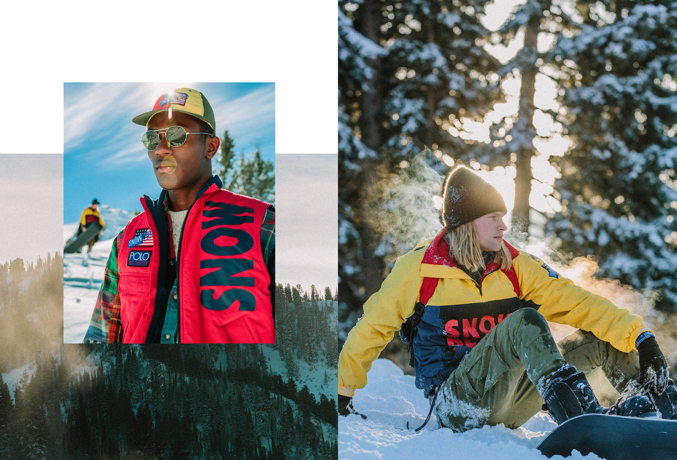 The 2018 Snow Beach campaign, featuring the Color and Black & White collections