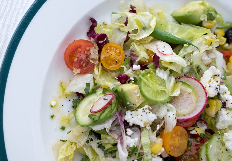 Photograph of fresh green salad.