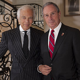Photograph of Ralph Lauren with Mayor Michael Bloomberg