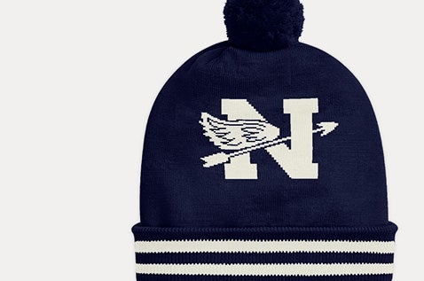 Animation of knit hat with custom graphics