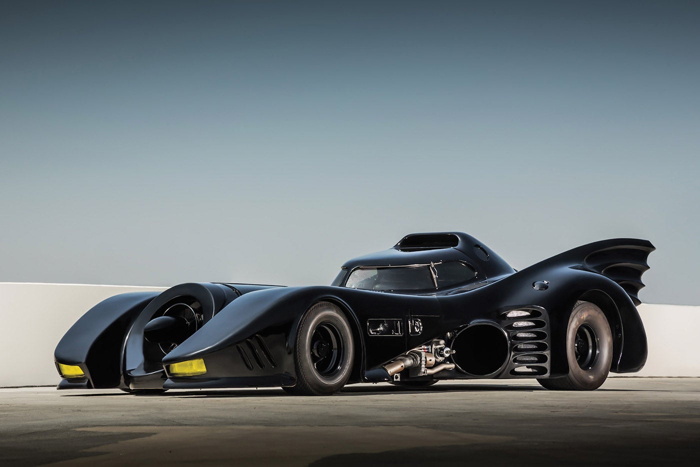 1989 Batmobile: Driven by Michael Keaton’s character in Tim Burton’s Batman, this nearly-20-foot model was based on a 1967 Chevy Impala, then kitted out with Rolls-Royce jet engine components
