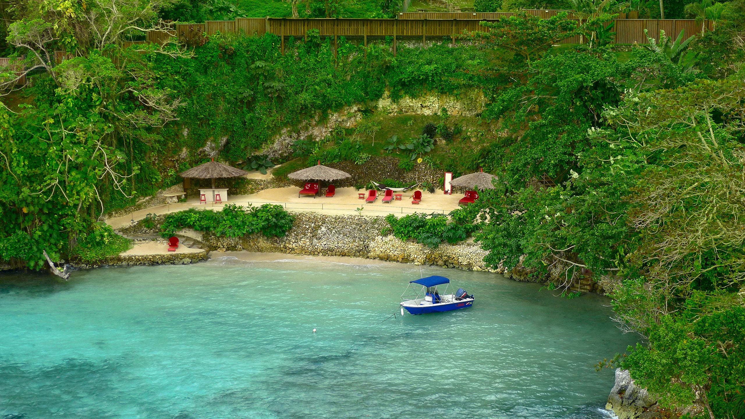 Porto Antonio’s Geejam Hotel offers prime seaside sunbathing
