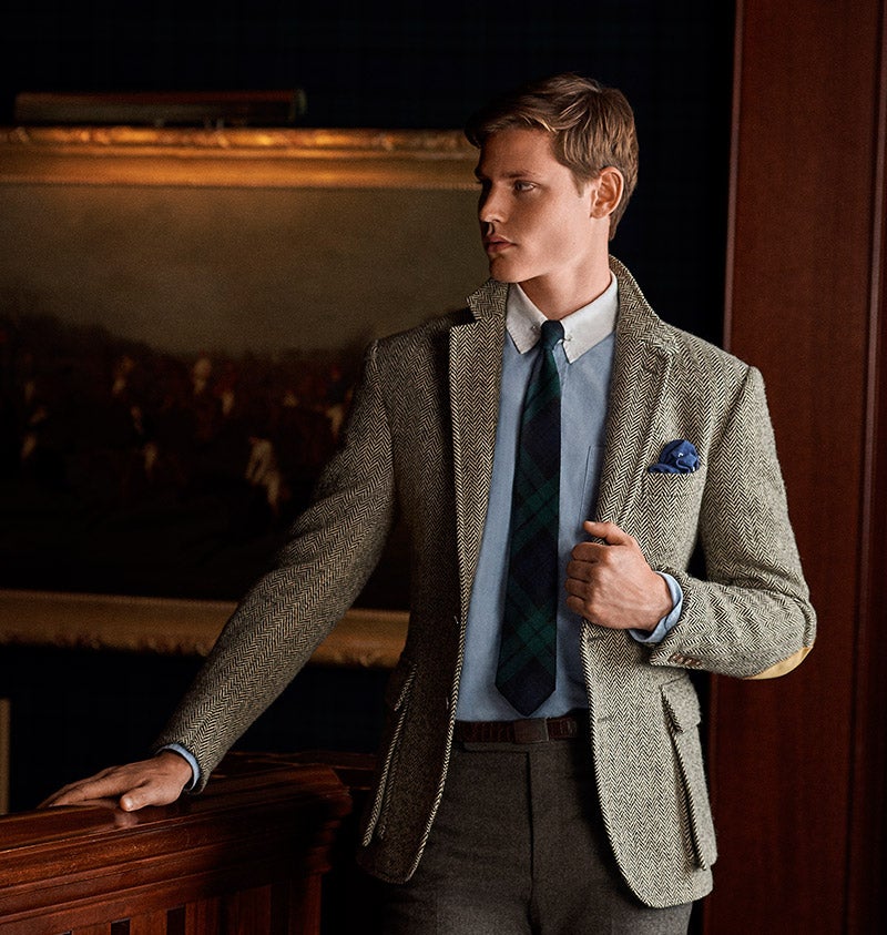 ralph lauren tweed blazer