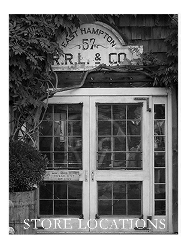 Black & white photograph of Double RL storefront