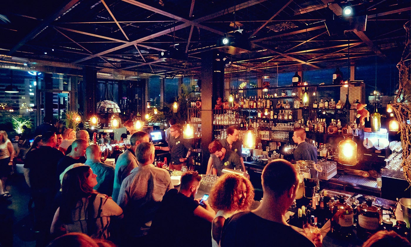 Monkey Bar has become a hit in Berlin’s Kurfürstendamm, but there’s still plenty of room to grab a seat and take in the scene