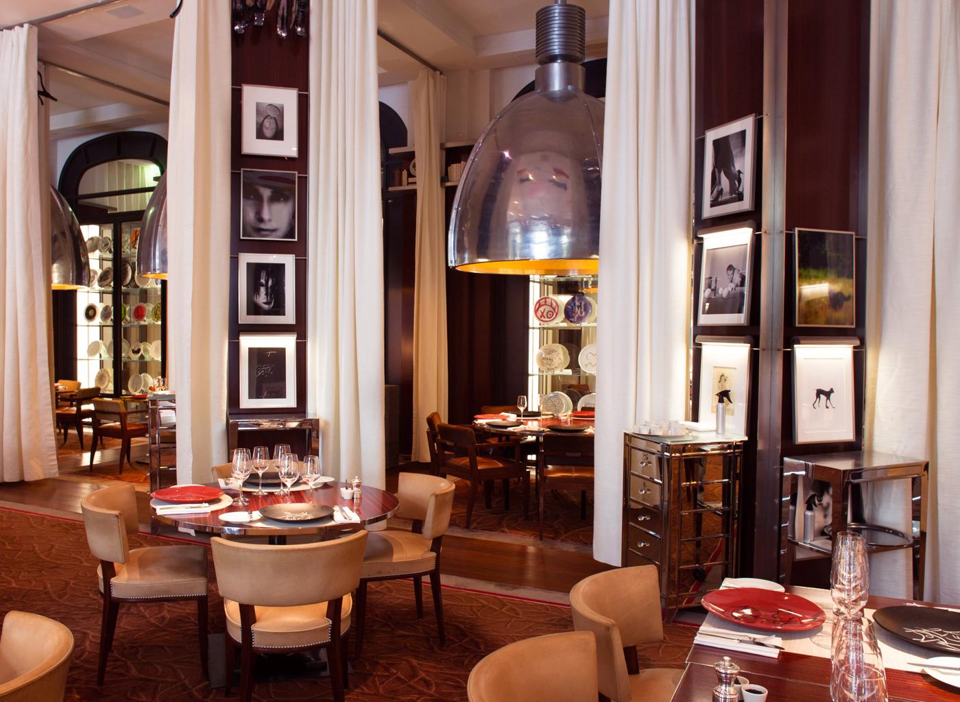 Art pieces in the public spaces at Le Royal Monceau were all commissioned specially for the hotel and include works by Lucien Hervé, Guy Le Querrec and more.