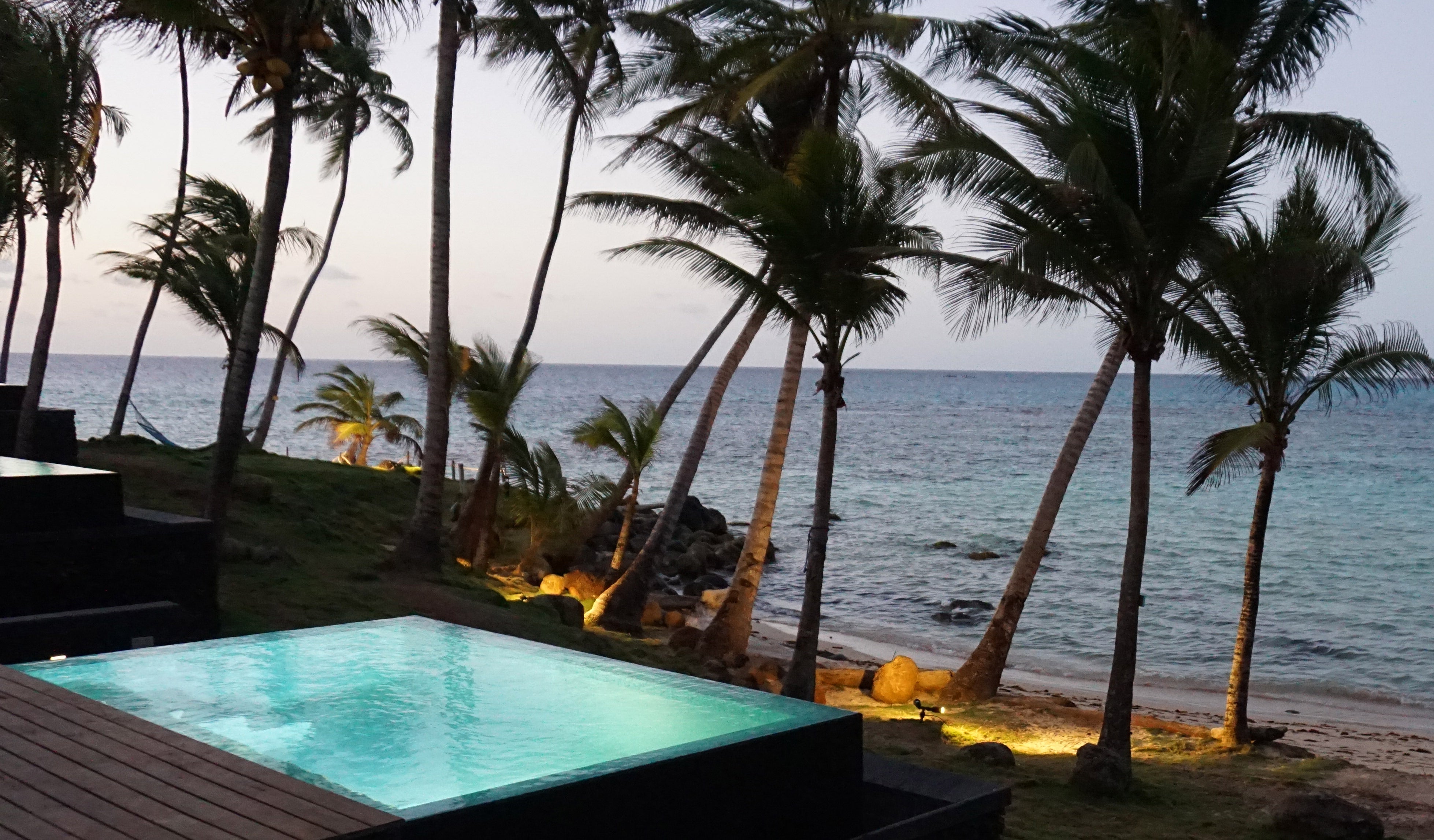 The view at dusk from Yemaya Hideaway & Resort’s oceanfront suites