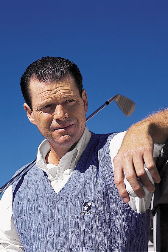The Stanford University graduate and legendary golfer looking dapper for a Ralph Lauren photo shoot in 1998