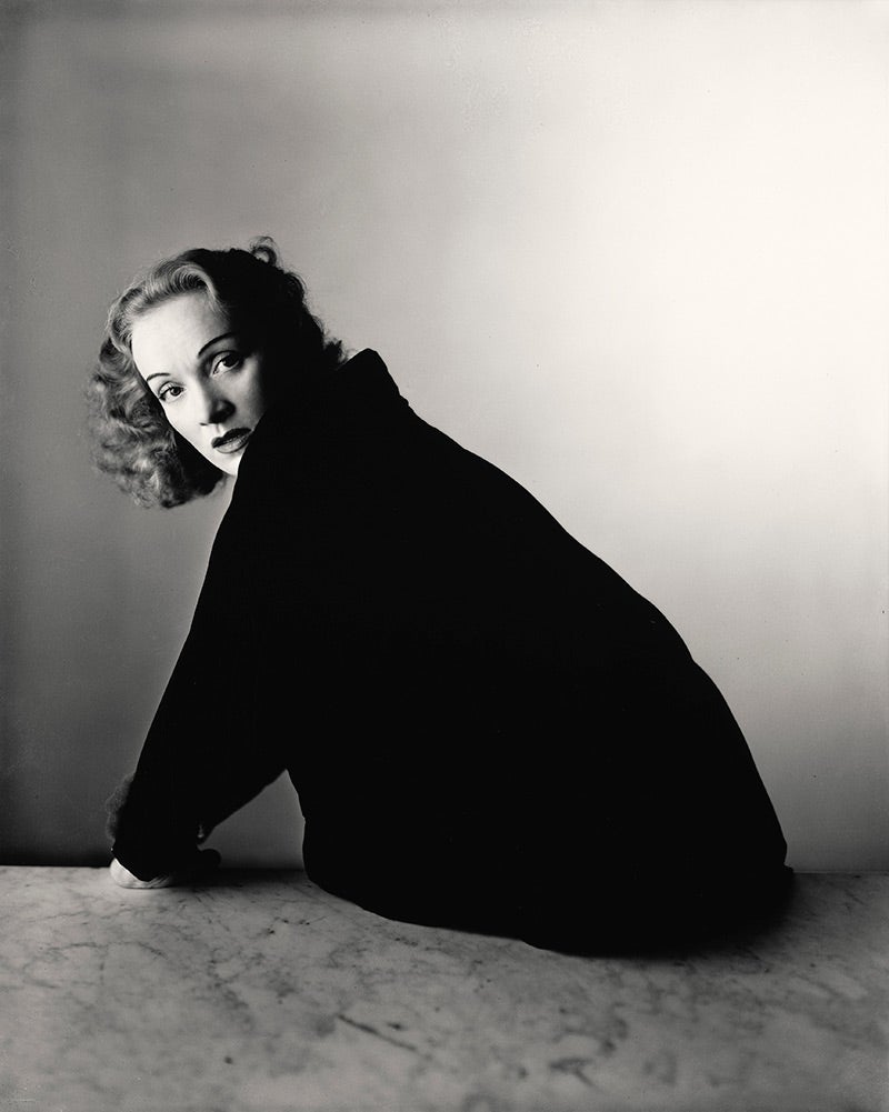 Marlene Dietrich posed for this Irving Penn portrait in 1948
