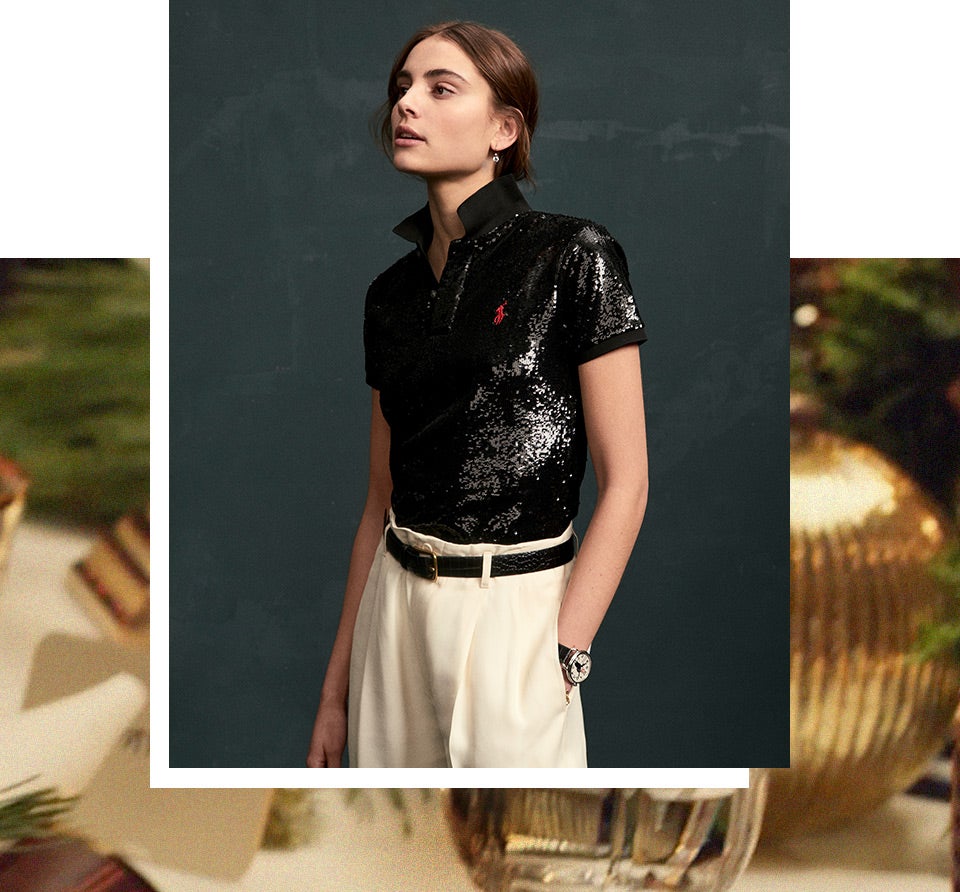 Sequined Polo Shirt