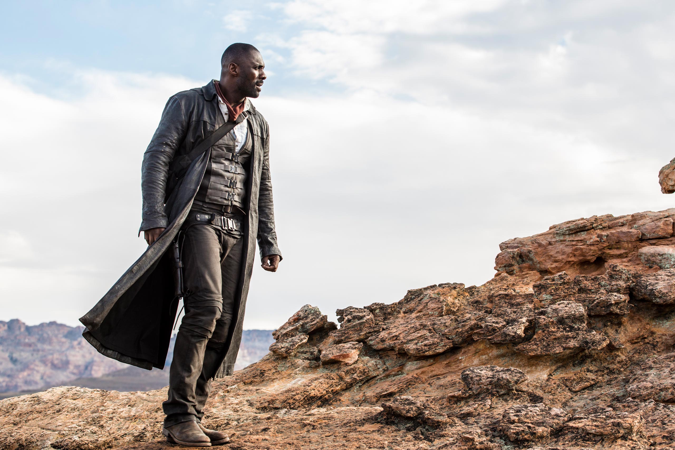 Idris Elba stars in the hotly anticipated film adaptation of Stephen King’s <em>The Dark Tower</em>, in theaters this August