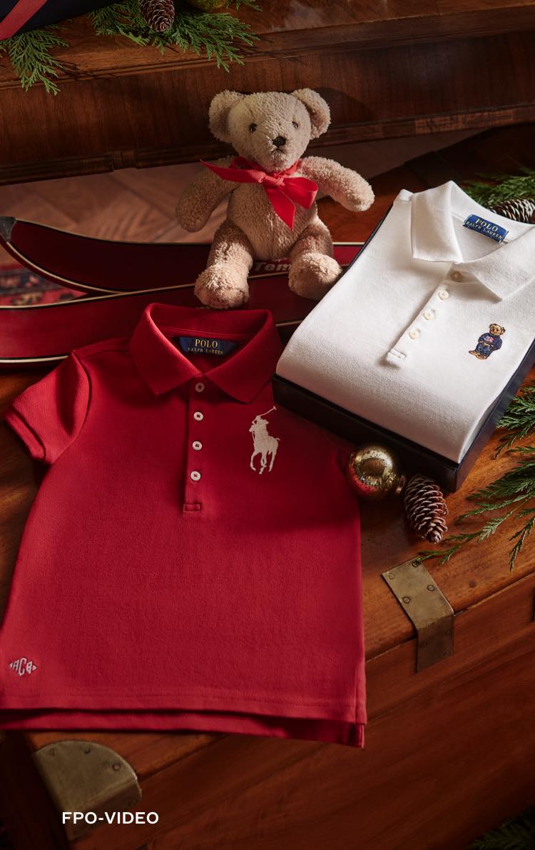 Ralph Lauren Garçon Vêtements Tops & T-shirts T-shirts Polos Casquette Team USA Polo Bear en chino 