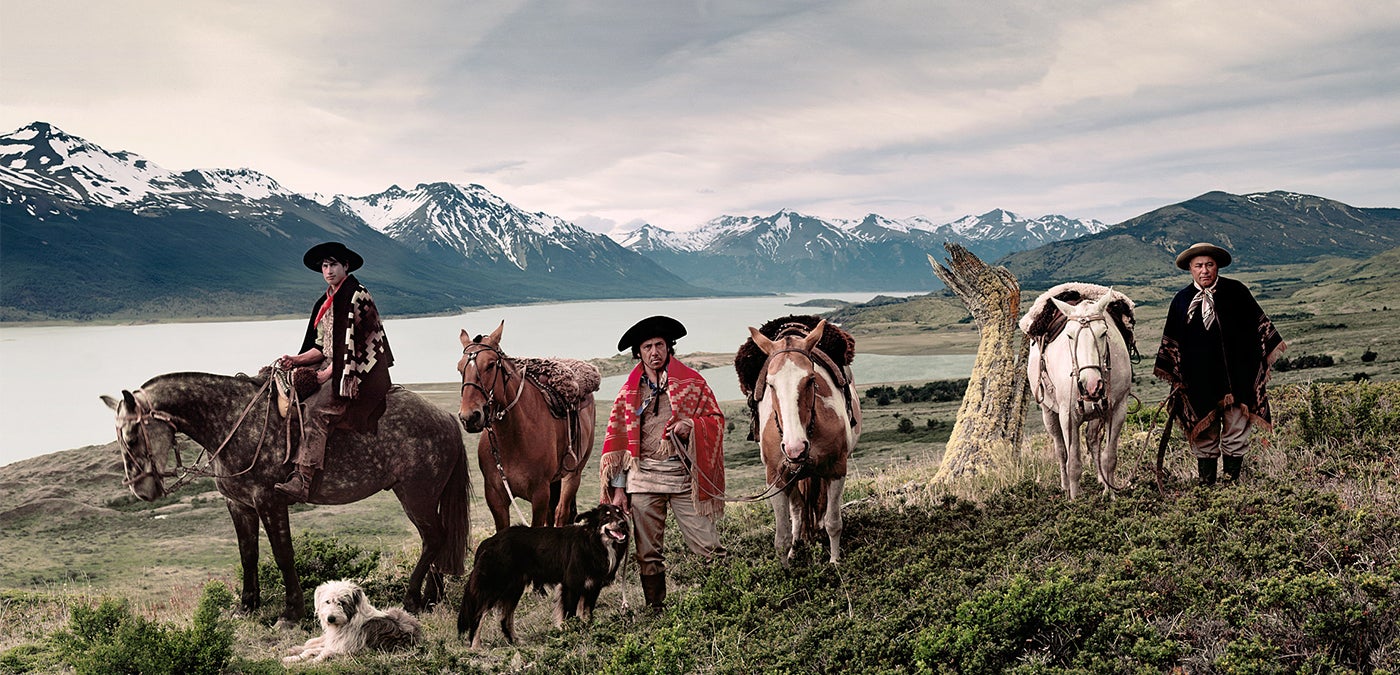 <span>“</span><span>A gaucho without a horse is only half a man,” Nelson’s website states of these nomadic Patagonian people, who spend their days herding and catching cattle</span>.