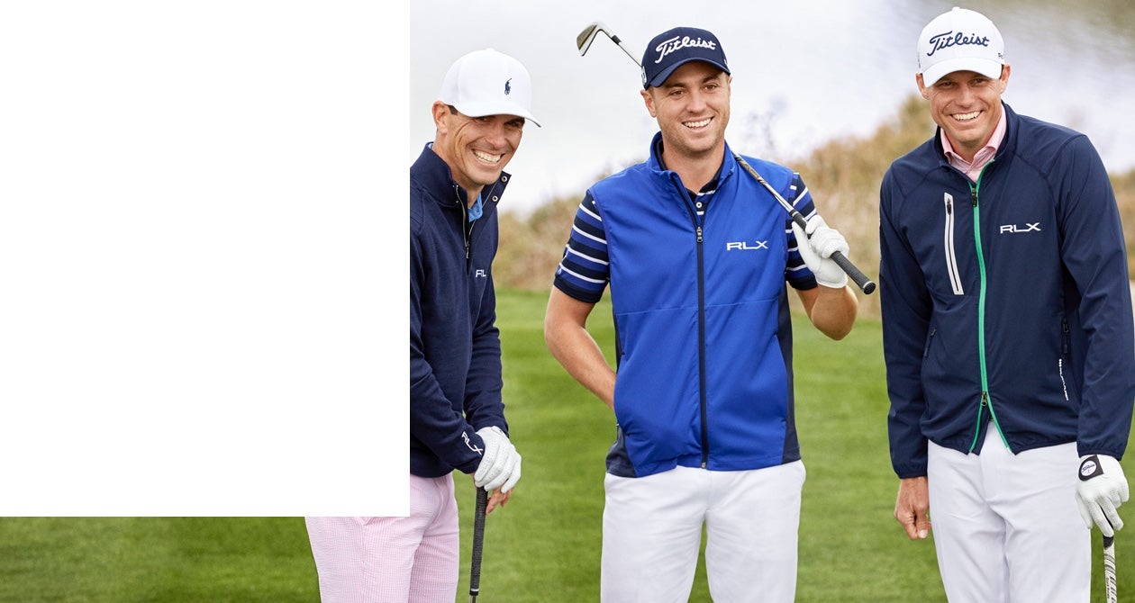 Professional golfers on the green in RLX Ralph Lauren apparel