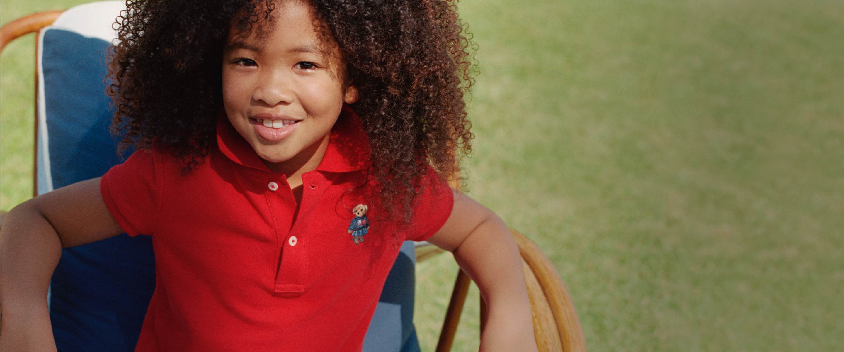 Kids in Polo shirts with different Polo Bear embroidery