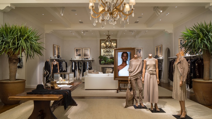 Photograph of the interior of the Ralph Lauren store in Beverly Hills